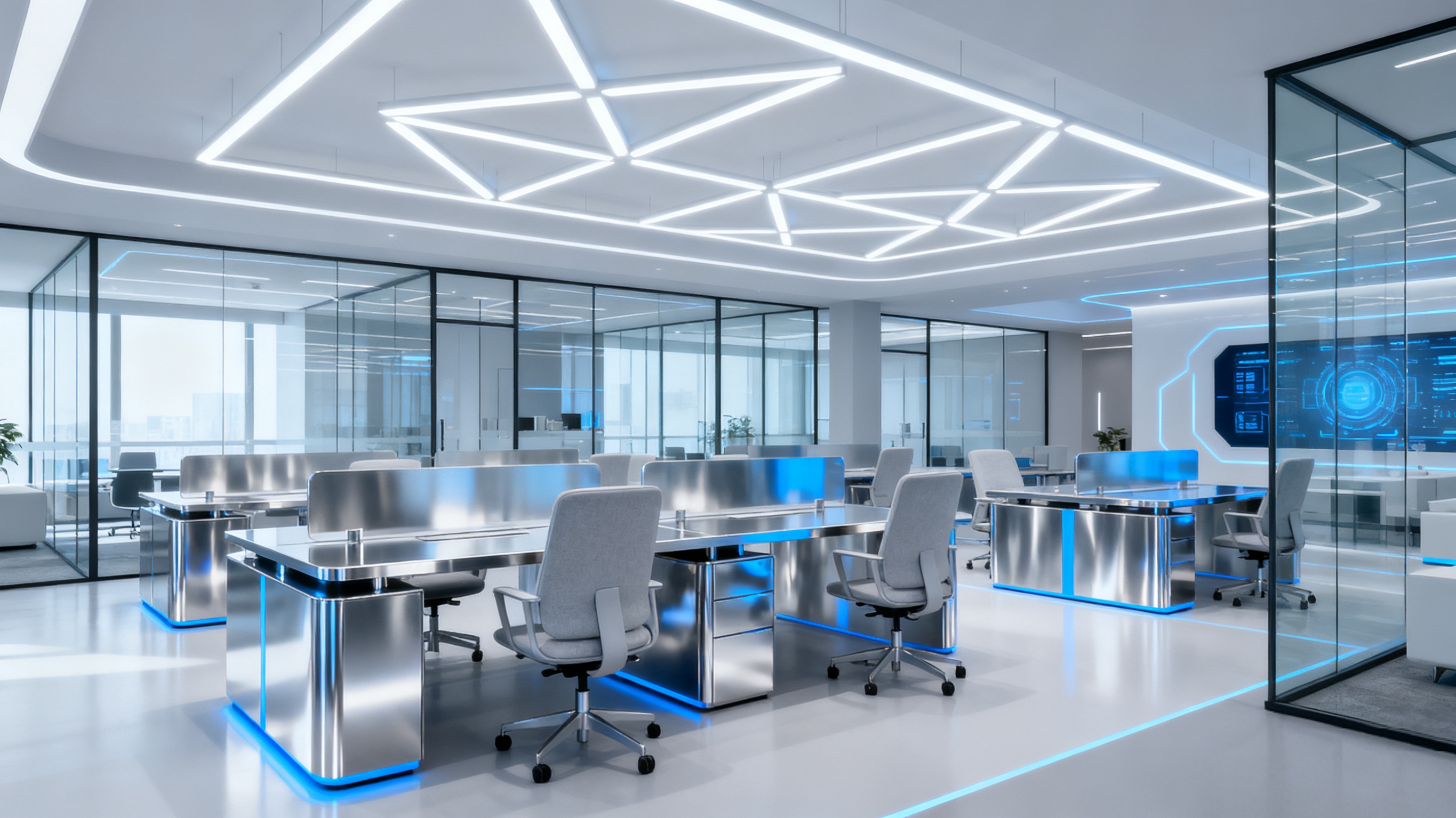 科技風(fēng)辦公室裝修：賦能企業(yè)未來(lái)的智能空間